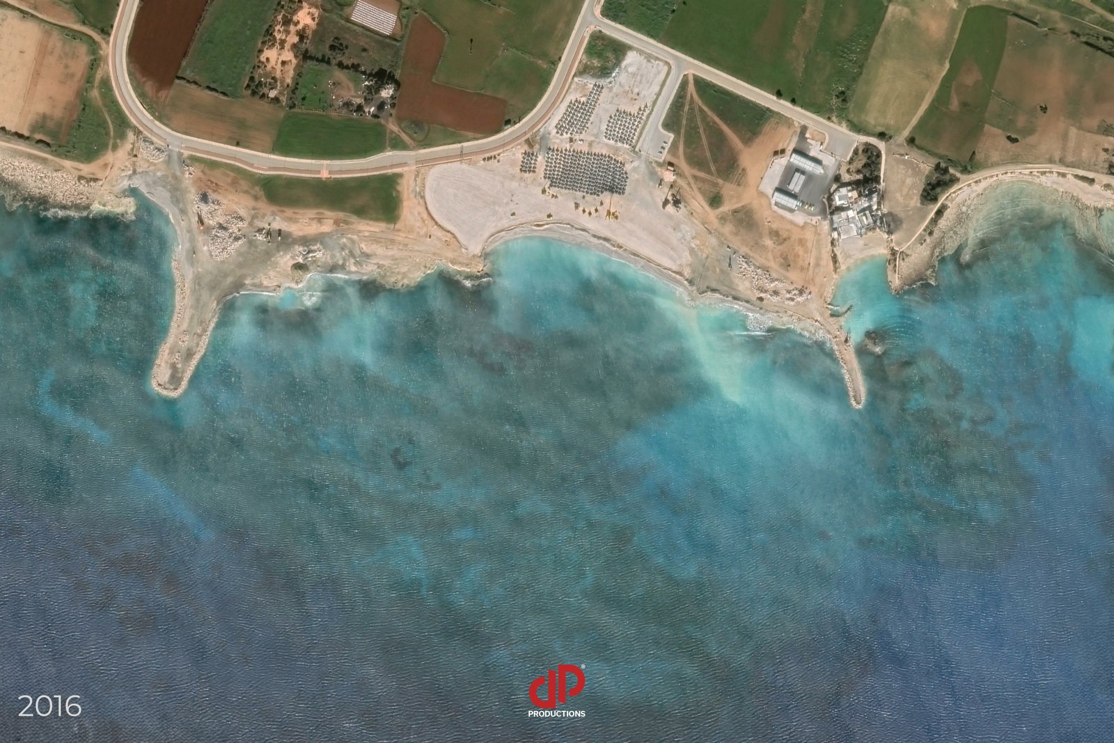 2016 — Empty coastline before development